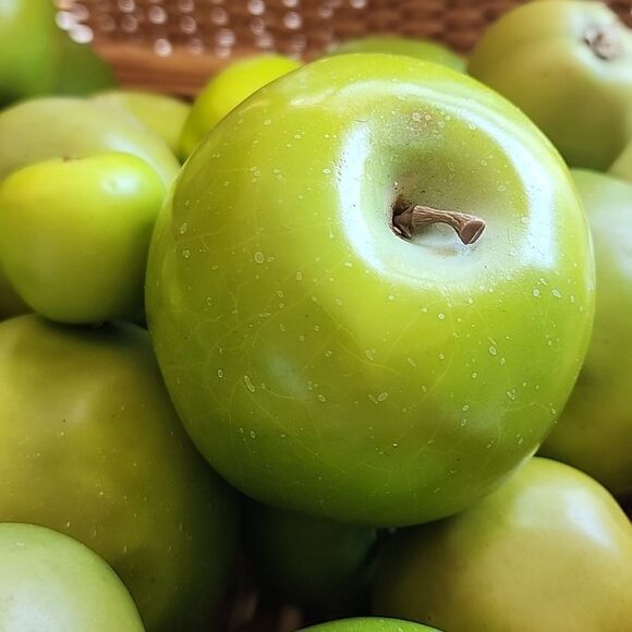 Realistic Green Apple Basket~Vase Filler - Picture 4 of 9